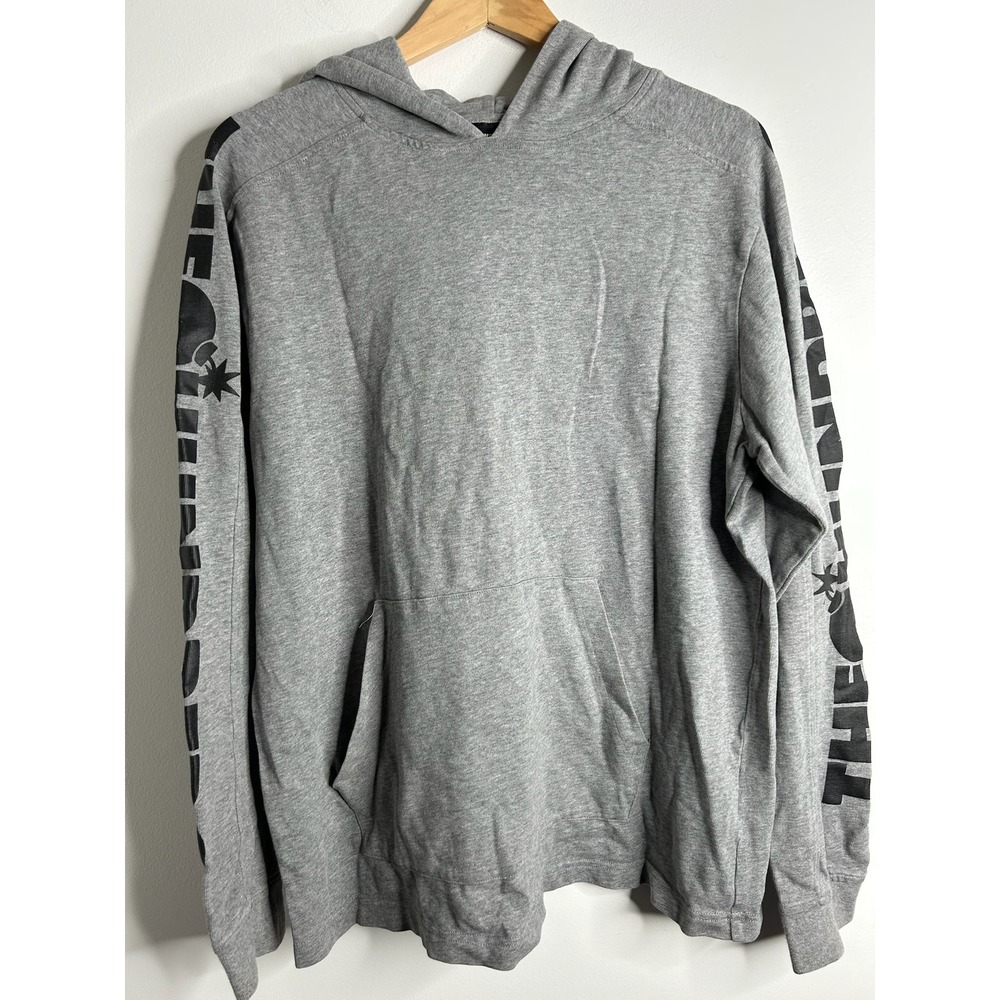 The Hundreds Gray Graphic Sleeve Logo Pullover Hoodie Men's Athleisure Gym